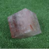 1.23LB 2.3" Natural Red Hematoid Quartz Crystal Square Heptahedron Healing