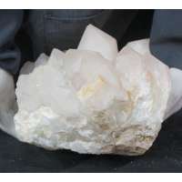 47.4LB 15.3" Natural White Clear Quartz Crystal Cluster Points Original Healing