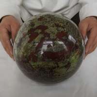 32.4LB 8.2" Natural Dragon Blood Gem Stone Jasper Crystal Sphere Ball Healing