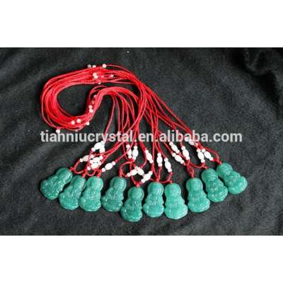 10 Nice Natural Jade Pendant Necklace Guanyin Buddha Healing with Red String,Hot Sales.Gift,