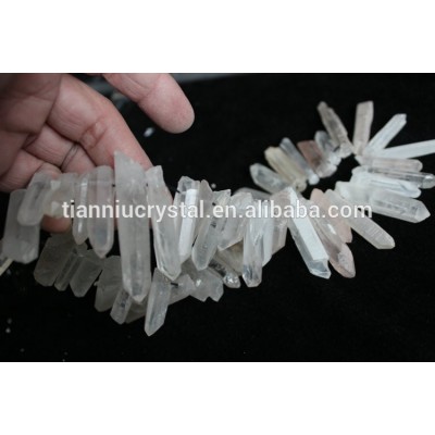 Natural Clear Quartz Crystal Original Points With holes,Gemstone Crystal Pendants Necklace , Wholesales Price