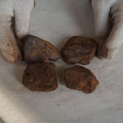 2.37LB 4Pcs Rare Natural Iron Meteorites Specimens NanDan Guangxi China