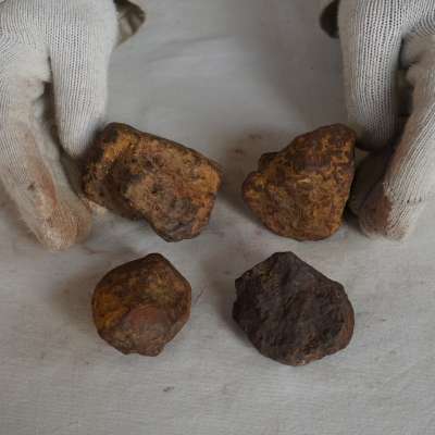 2.59LB 4Pcs Rare Natural Iron Meteorites Specimens NanDan Guangxi China